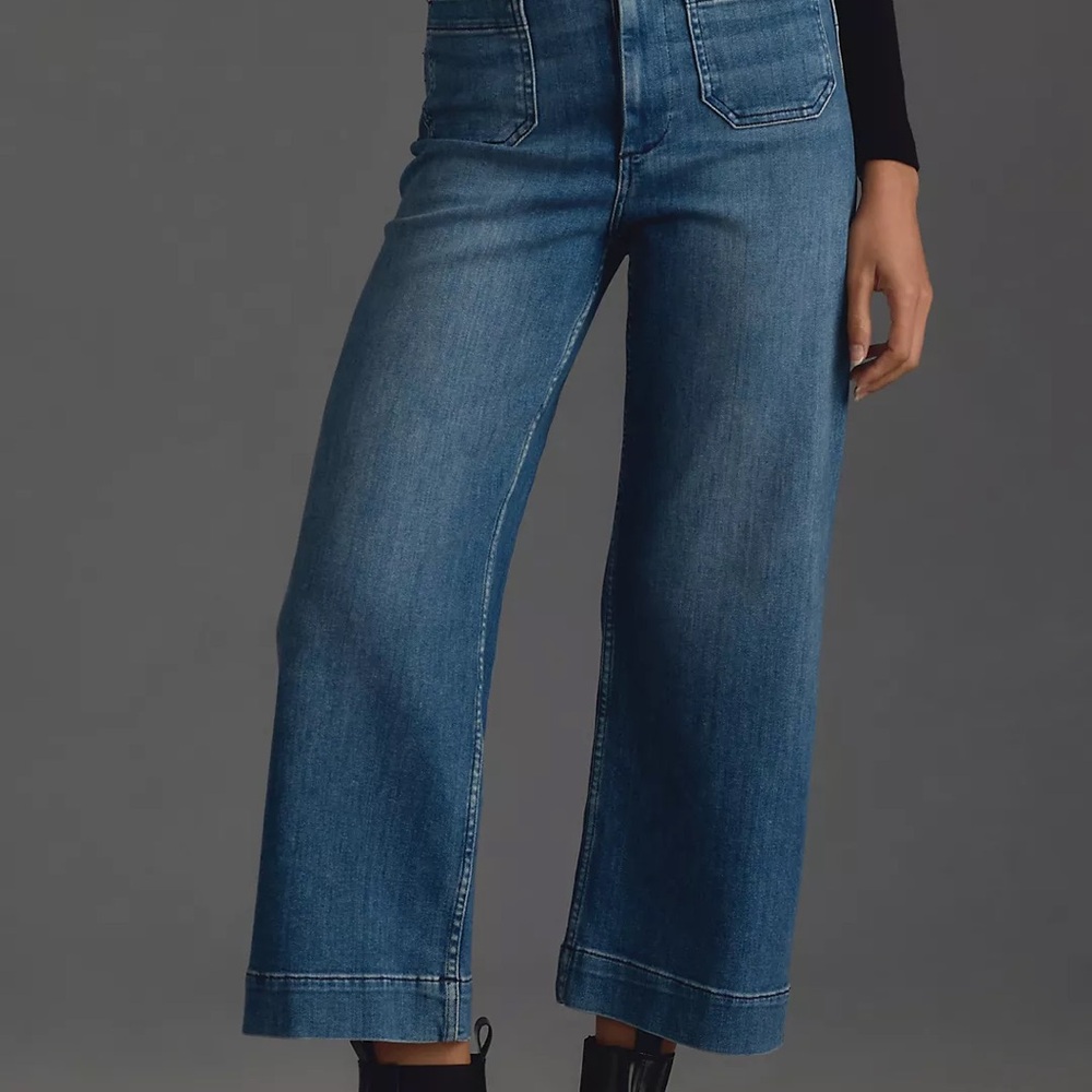 Women's The Colette Cropped High-Rise Wide-Leg Jeans by Maeve